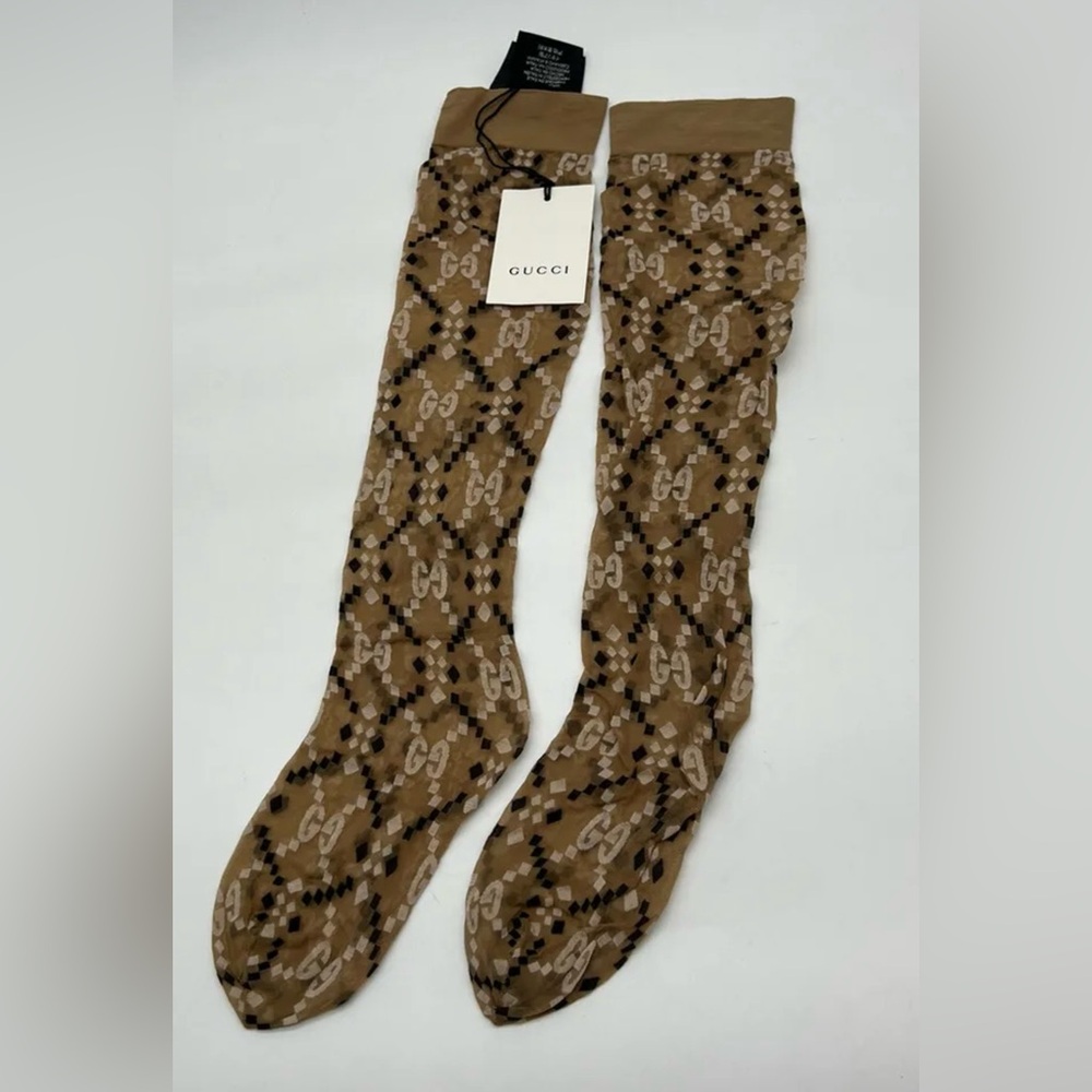 NEW Gucci sheer stockings socks double G logo